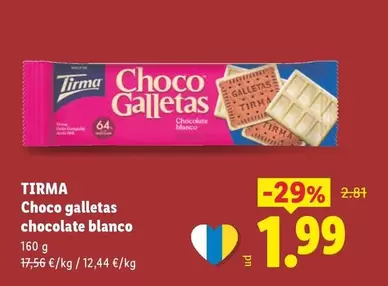 Tirma - Choco Galletas Chocolate Blanco