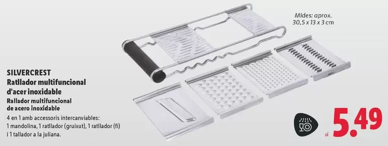 SilverCrest - Rallador Multifuncional De Acero Inoxidable