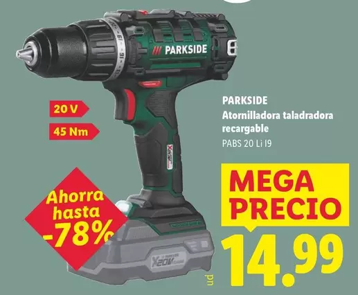 Parkside - Atornilladora Taladradora Recargable