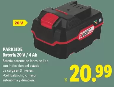 Parkside - Bateria 20 V / 4 Ah