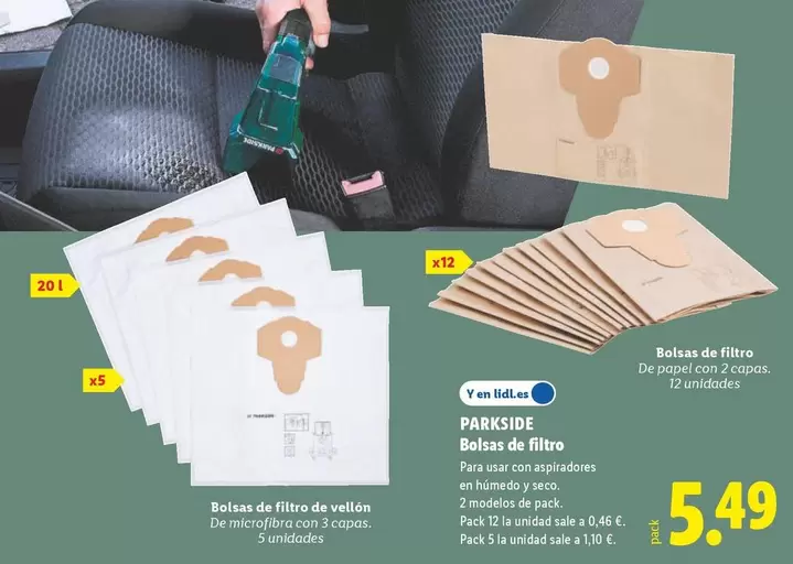 Parkside - Bolsas De Filtro
