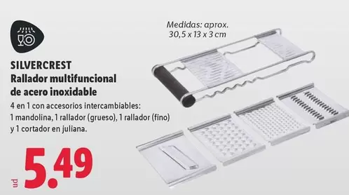 SilverCrest - Rallador Multifuncional De Acero Inoxidable