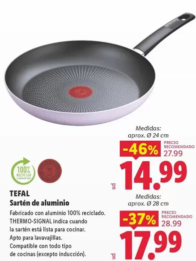 Tefal - Sarten De Aluminio