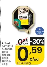 Sheba - Alimento Humedo Gato Finesse Pollo Tarrina