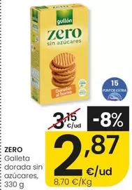 Zero - Galleta Dorada Sin Azucares