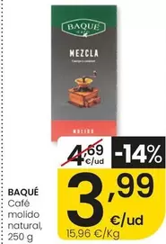 Baqué - Cafe Molido Natural