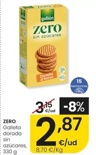 Gullón - Zero Galleta Dorada Sin Azucares