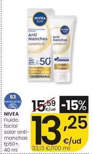 Nivea - Fluido Facial Solar Antimanchas FP50+