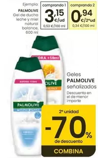 Palmolive - Gel De Ducha Leche Y Miel Natural Balance