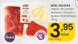 Noel - Delizias Tapas De Jamon Serrano, Chorizo Y Queso Manchego