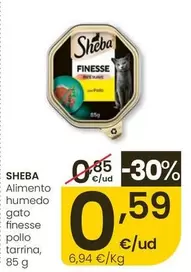 Sheba - Alimento Humedo Gato Finesse Pollo Tarrina