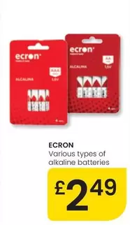 Ecron - Varios Types Of Alkaline Batteries