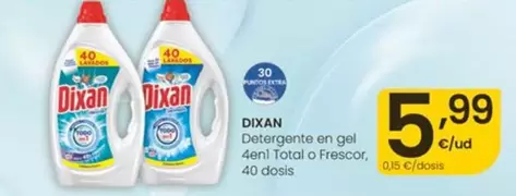 Dixan - Detergente En Gel 4 En 1 Total O Frescor