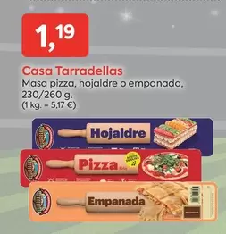 Casa Tarradellas - Masa Pizza, Hojaldre O Empanada