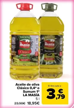 La Masía - Aceite De Oliva Clásico 0,4 O Sumun 1