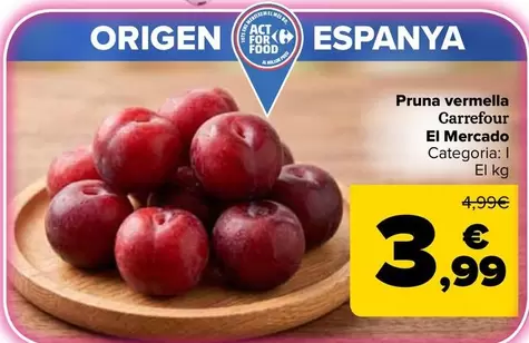 origen - Pruna vermella