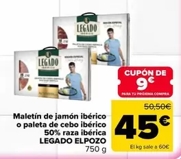 Legado ElPozo - Maletin De Jamon Iberico O Paleta De Cebo Iberico 50% Raza Iberica