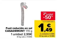 Casademont - Fuet reducido en sal