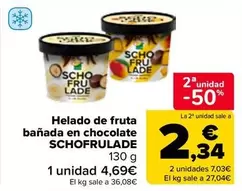 Helado De Fruta Banada En Chocolate