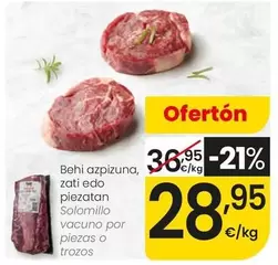 Solomillo Vacuno Por Piezas O Trozos