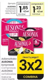 Ausonia - Compresa Normal Con Alas