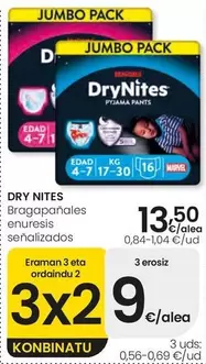 DryNites - Bragapañales Enuresis 