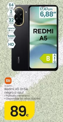 Xiaomi - Redmi A5 Negro O Azul