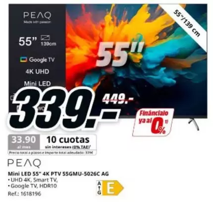 Google - Mini Led 55" 4k Ptv 55gmu-5026c