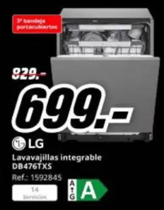 LG - Lavavajillas Integrable Db476txs