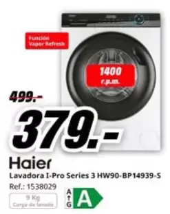Haier - Lavadora I-pro Series 3 HW90-BP14939-S