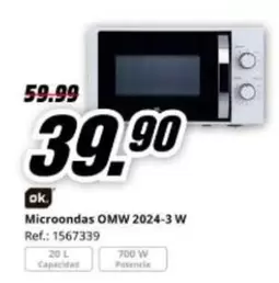 Ok. - Microondas Omw 2024-3 W