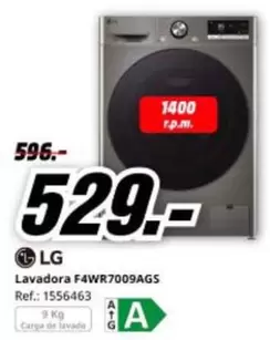 LG - Lavadora F4wr7009ags