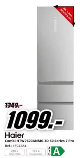 Haier - Combi Htw7620anm3d 60 Series 7 Pro