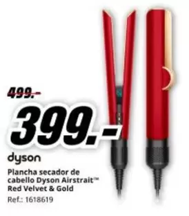 Dyson - Plancha Secador De Cabello Airstrait Red Velvet & Gold