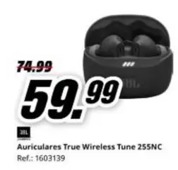 JBL - Auriculares True Wireless Tune 255NC