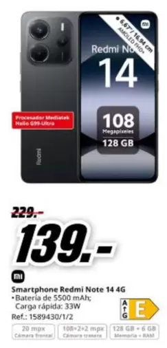 Xiaomi - Smartphone Redmi Note 14 4g