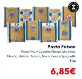 Faisan - Pasta Fideo Fino U Cabellín Fideuá, Maravilla, Tiburón, Hélices, Tallarin, Macarrones Y Spaguetti