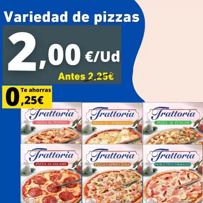 Trattoria - Variedad De Pizzas