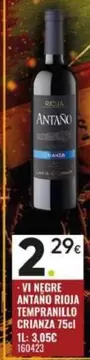 Tempranillo - Vi Negre Antano Rioja Crianza