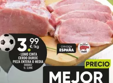 duroc - Lomo De Cebo De Cebo De Pieza Entera O Media