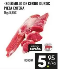 Solomillo De Cerdo Duroc Pieza Entera Origen España