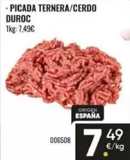Picada Ternera/Cerdo Duroc Origen España