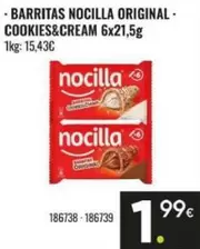 Nocilla - Barritas Original - Cookies&cream