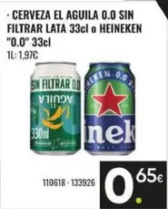 Heineken - Cerveza El Aguila 0.0 Sin Filtrar