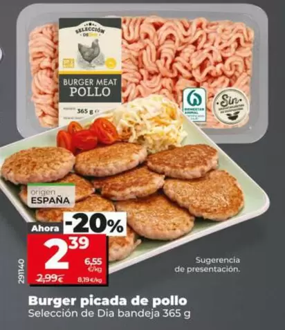 Seleccion De Dia - Burger Picada De Pollo 