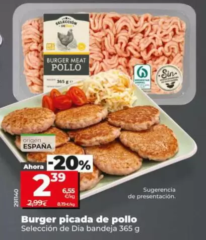Seleccion De Dia - Burger Picada De Pollo