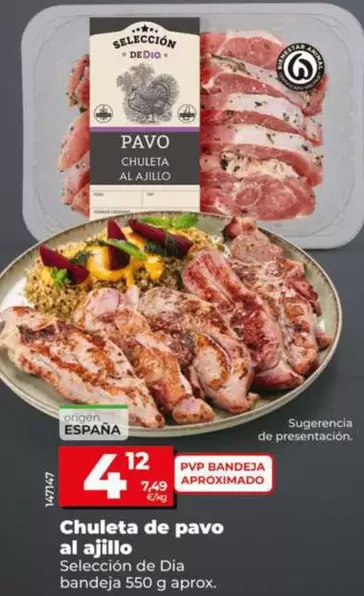 Seleccion De Dia - Chuleta De Pavo Al Ajillo