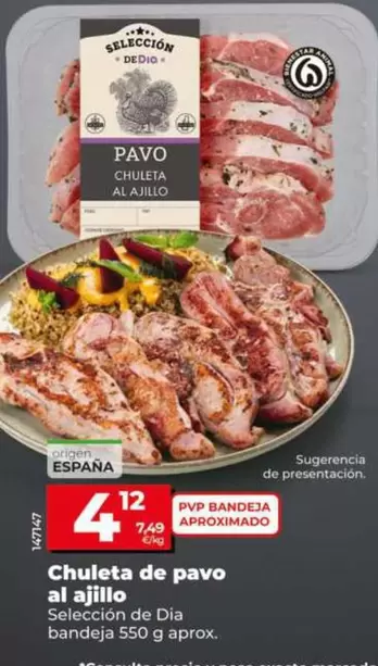 Seleccion De Dia - Chuleta De Pavo Al Ajillo