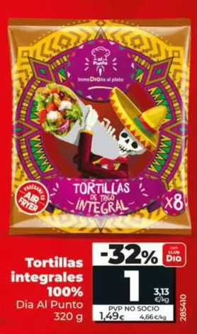 Dia Al Punto - Tortillas Integrales 100%