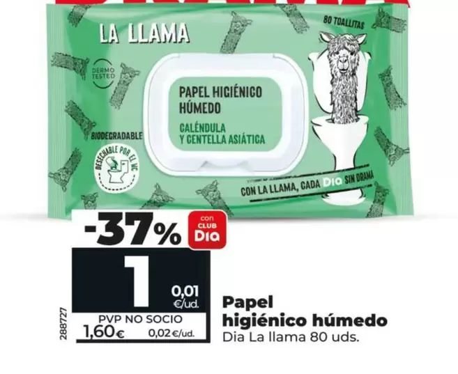 Dia La Llama - Papel Higiénico Humedo